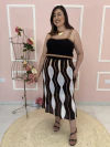 Conjunto Debora Plus Size Tricot Cropped Decote Reto e Saia - comprar online