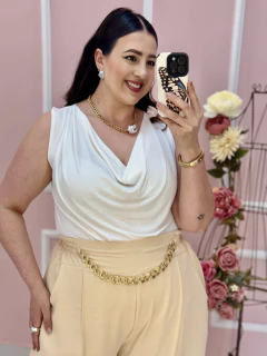 Blusa Tamara Viscolycra Gola Boba Plus Size - comprar online