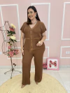 Conjunto Plus Size Tricot Calça e Blusa Manga Curta - comprar online