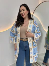 Kimono Eduarda Max Crochê Plus Size