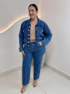 Jaqueta Jeans Natasha Tradicional Plus Size