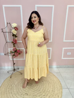 Imagem do Vestido Renata Alça Fina Elástico Costas Plus Size