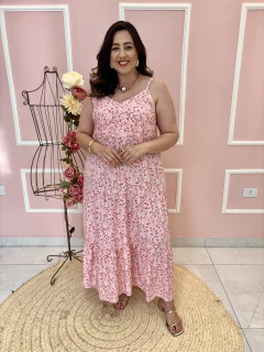 Vestido Renata Alça Fina Elástico Costas Plus Size - comprar online