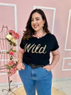 T Shirt Plus Size Malha Wild Onça - comprar online