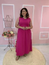 Vestido Plus Size Malha Regata Liso - comprar online