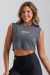 Cropped Cinza - Sem Manga - comprar online