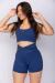 Short Back Azul Marinho - OLYN FIT