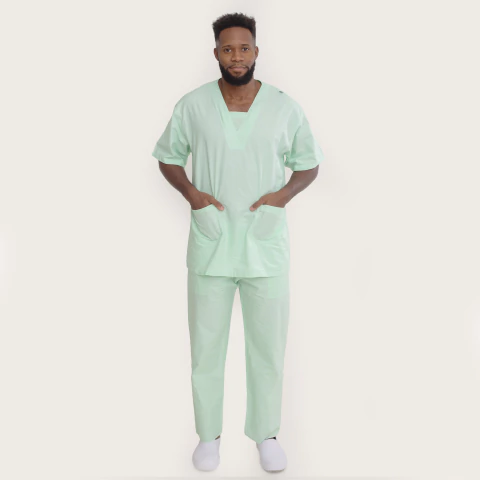 Uniforme Completo Hospitalar Verde (Jaleco + Calça)