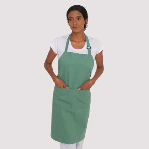 Avental Verde Esmeralda com bolso Brim