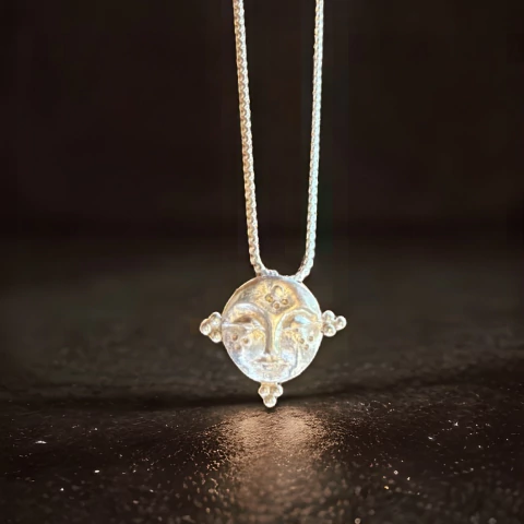 Cara de la luna & cadena plata - comprar online