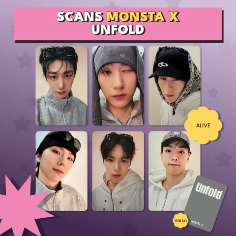 KIT PHOTOCARDS MONSTA X UNFOLD (FANMADE)