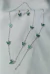 Conjunto Colar e Pulseira Borboleta Verde Prata925