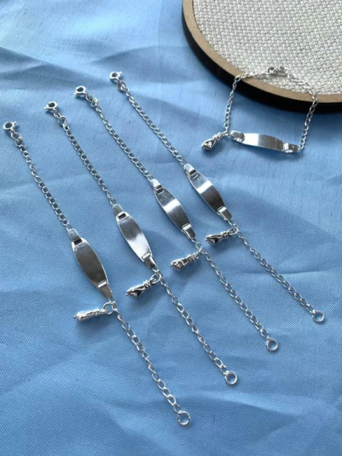 Pulseira plaquinha figa infantil Prata925