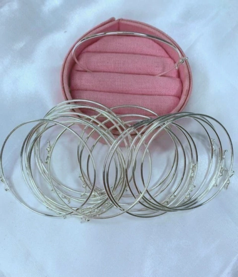 Bracelete fino liso redondo 2.2g Prata925