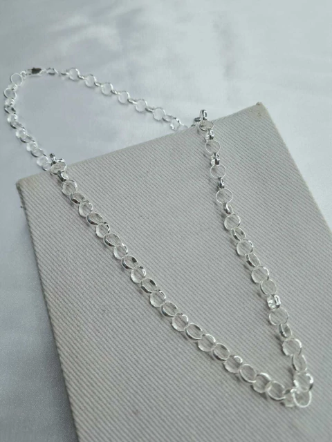 Corrente elo português 40 ctms bem grossa prata 925