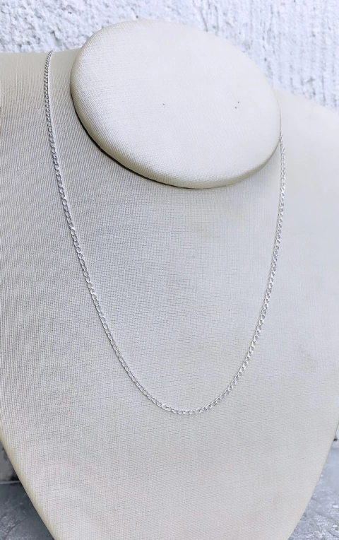 Corrente Grumet vazada 45cm Prata925