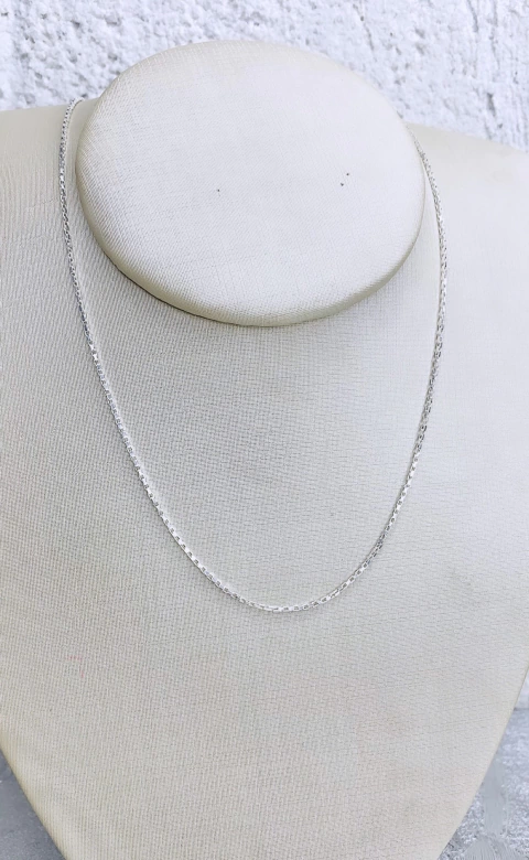 Corrente mini cartie laminada 50cm Prata925