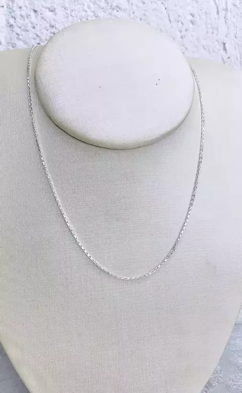 Corrente de Prata mini cartie laminada 45cm