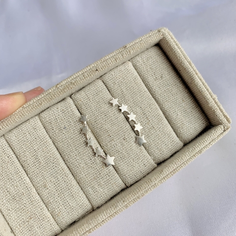 Brinco prata estrela ear cuff
