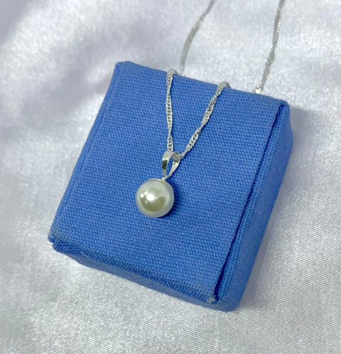 Pingente Pérola 8mm Prata925 - comprar online