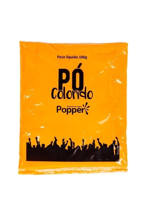 PO COLORIDO POPPER 100G LARANJA