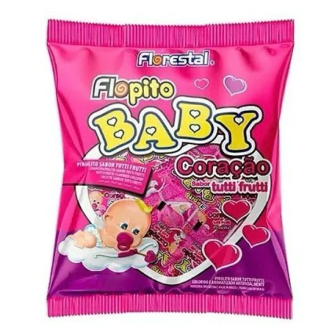 PIRULITO FLORESTAL 400G CORAÇÃO TUTTI FRUTTI