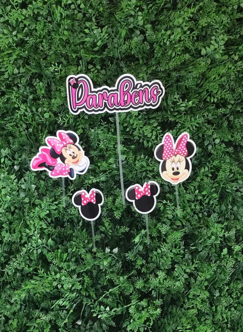 TOPO DE BOLO ISOFESTAS MINNIE ROSA