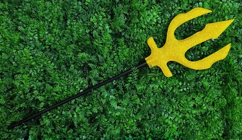 ACESSÓRIO TRIDENTE SEREIA TRITÃO GLITTER - 7 LOBOS