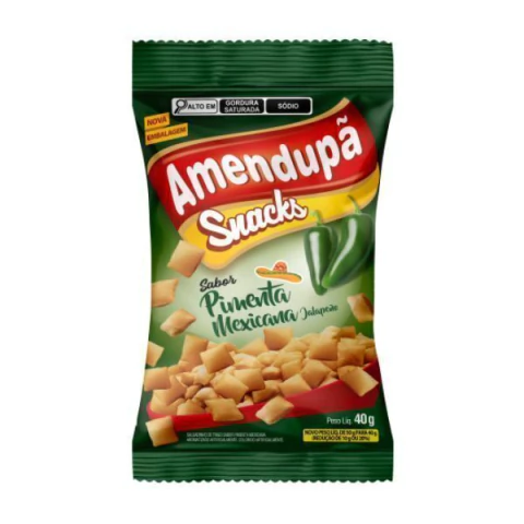 SALGADINHO AMENDUPÃ 40G PIMENTA MEXICANA