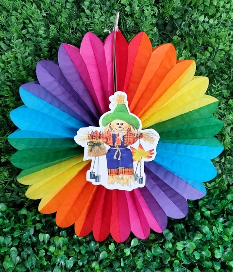 DECORAÇÃO JUNINO LEQUE COM DESENHO