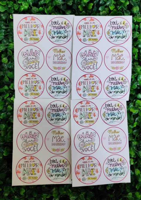 ADESIVO REDONDO ISOFESTAS DIA DAS MÃES