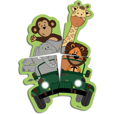 PAINEL 4 LÂMINAS FESTCOLOR SAFARI ESPECIAL