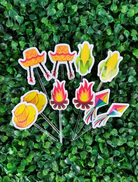 BANDEIRINHA DE DOCINHO ISOFESTAS C/10 JUNINO MISTO