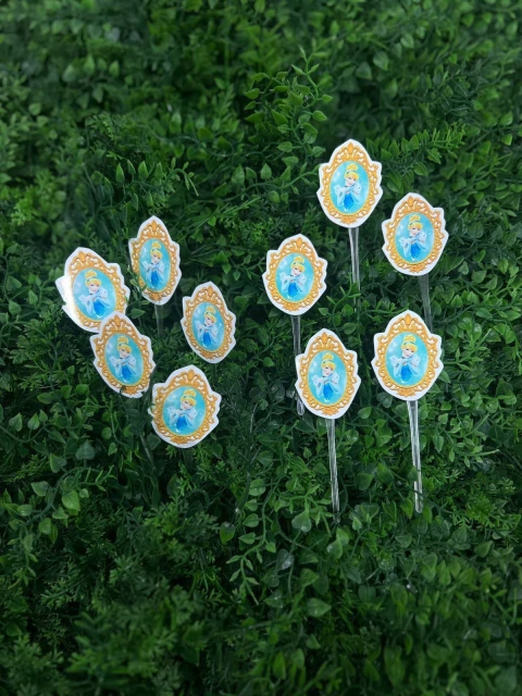 BANDEIRINHA DE DOCINHO ISOFESTAS C/10 PRINCESA CINDERELA