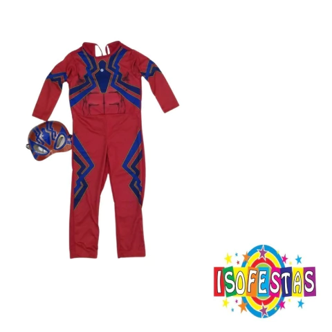 FANTASIA HERO FUN ARACNIDEO VERMELHO LONGO