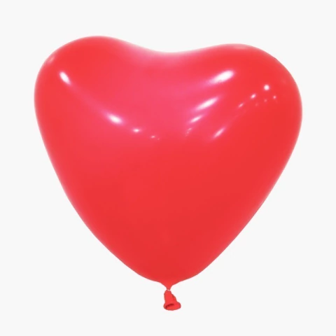 BALÃO N6 HAPPY DAY C/30 CORAÇÃO VERMELHO