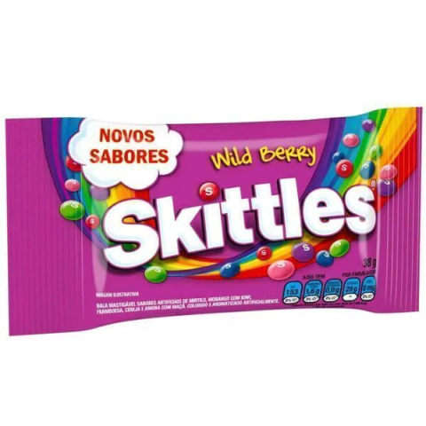 BALA SKITTLES 38G FRUTAS SILVESTRES