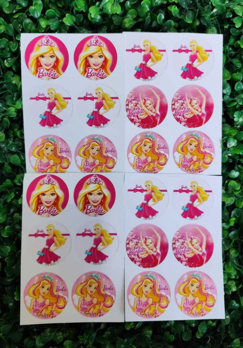 ADESIVO REDONDO ISOFESTAS BARBIE