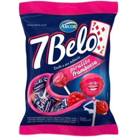 PIRULITO ARCOR 500G 7BELO FRAMBOESA