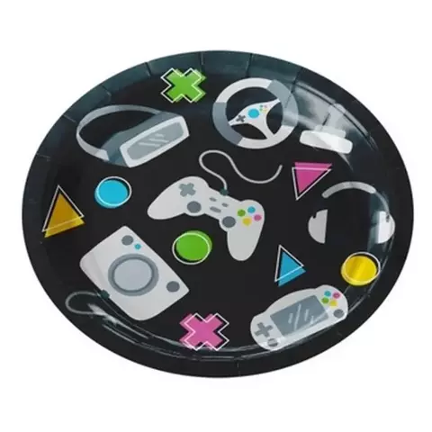 PRATO DE PAPEL 18CM MAKE+ C/8 GAME