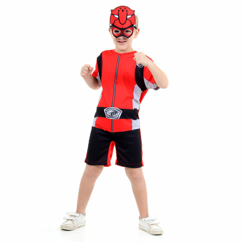 FANTASIA 16602 POWER RANGERS VERMELHO CURTO