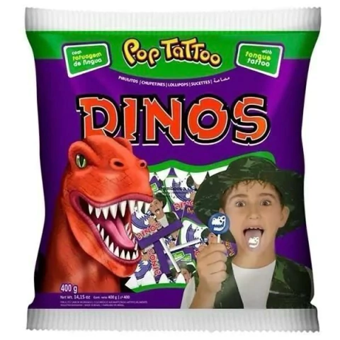 PIRULITO FLORESTAL 400G POP TATTOO DINO