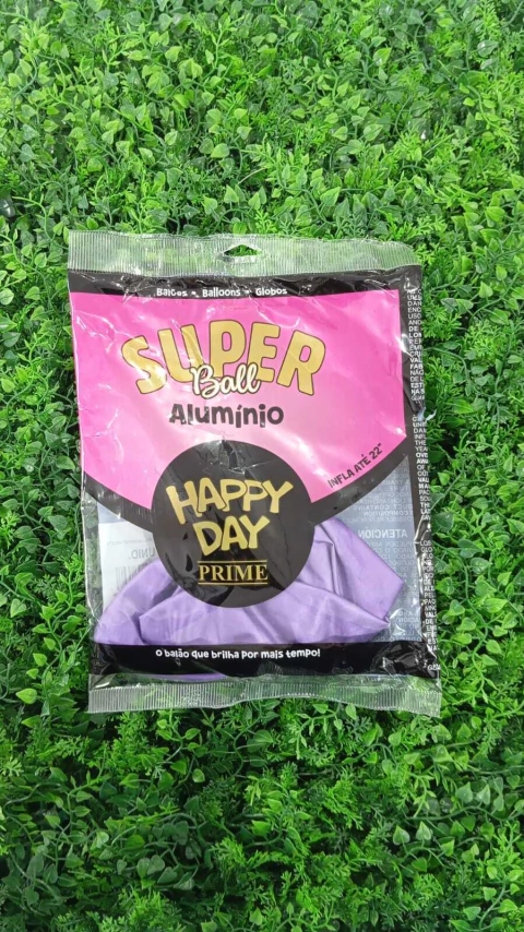 BALÃO N22 HAPPY DAY C/3 ALUMINIO VIOLETA