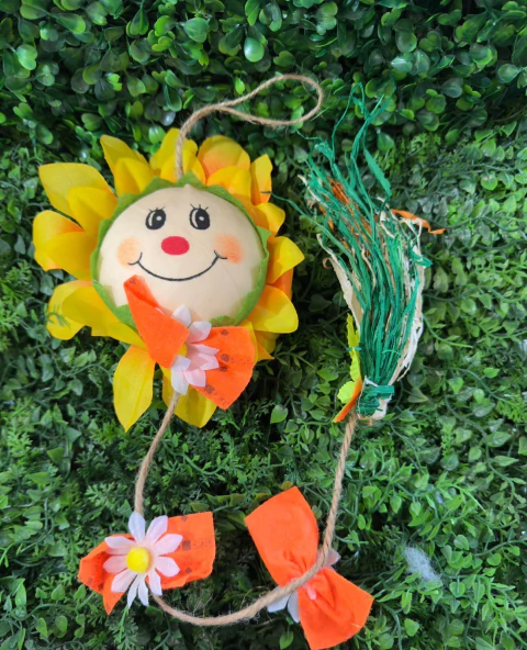 ENFEITE JUNINO SILVER PLASTIC GIRASSOL