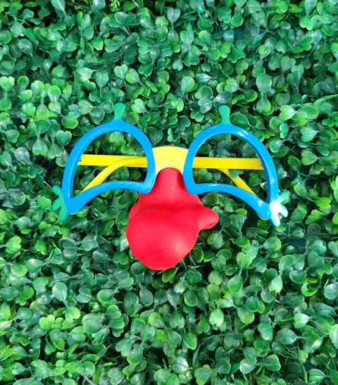 ACESSÓRIO ÓCULOS DE PALHAÇO COM NARIZ - PONTO DAS FESTAS