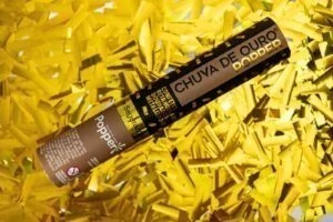 LANÇA CONFETE POPPER CHUVA DE OURO