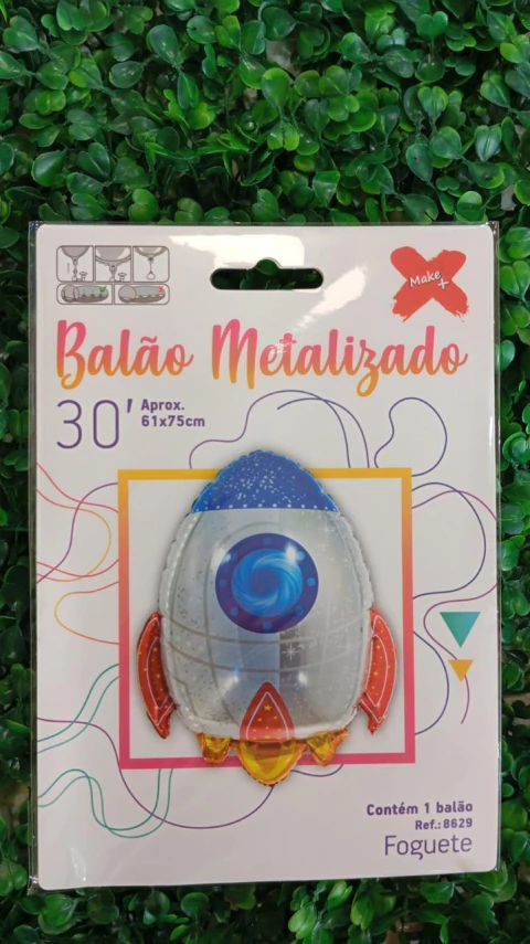 BALAO METALIZADO MAKE+ 30" FOGUETE