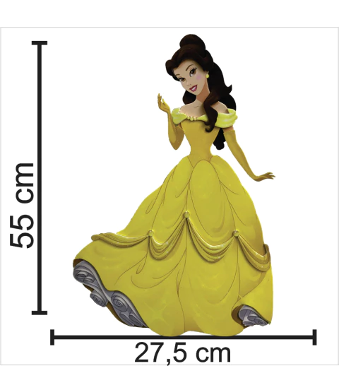 PAINEL PIFFER 55X27,5CM PRINCESA BELA E A FERA