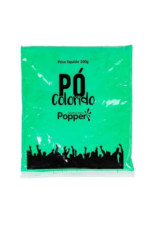 PO COLORIDO POPPER 100G VERDE