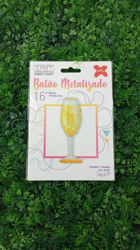 BALÃO METALIZADO MAKE+ 16” TAÇA
